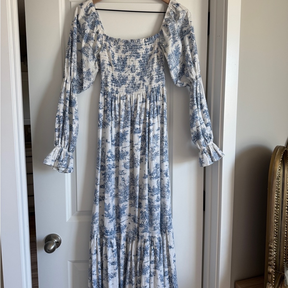 NothingFitsBut Yuki Blue Toile Dress